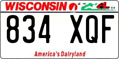 WI license plate 834XQF