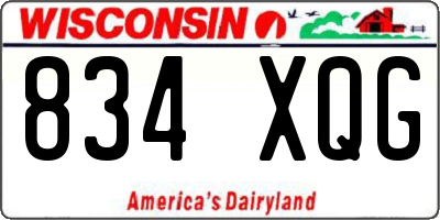 WI license plate 834XQG