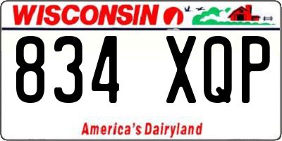WI license plate 834XQP