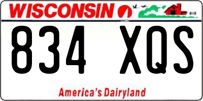 WI license plate 834XQS