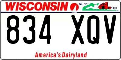 WI license plate 834XQV