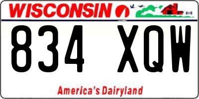 WI license plate 834XQW