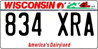 WI license plate 834XRA