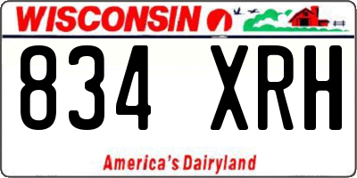 WI license plate 834XRH