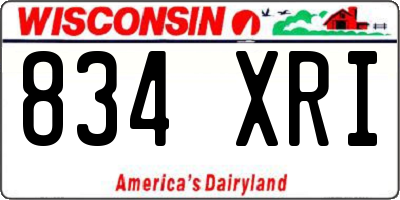 WI license plate 834XRI