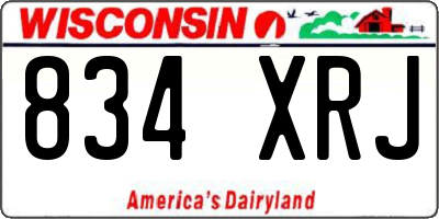 WI license plate 834XRJ