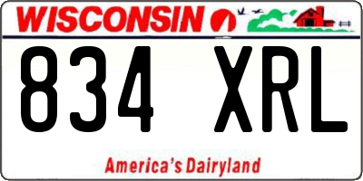 WI license plate 834XRL