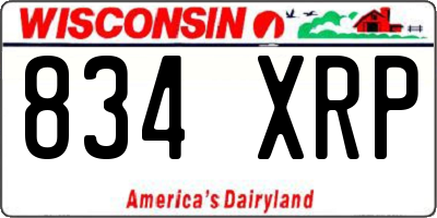 WI license plate 834XRP