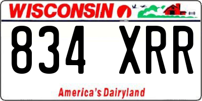 WI license plate 834XRR