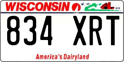 WI license plate 834XRT
