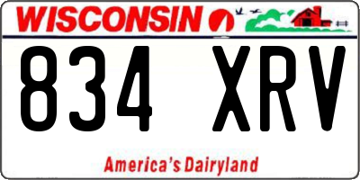 WI license plate 834XRV