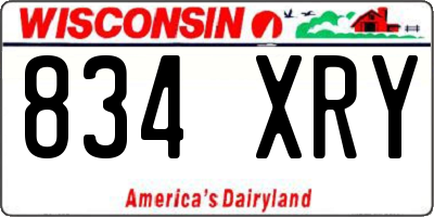 WI license plate 834XRY