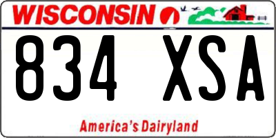 WI license plate 834XSA