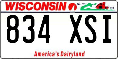 WI license plate 834XSI