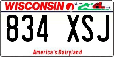WI license plate 834XSJ