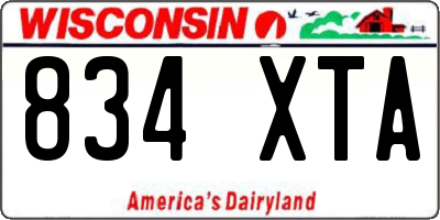 WI license plate 834XTA