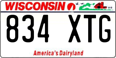 WI license plate 834XTG
