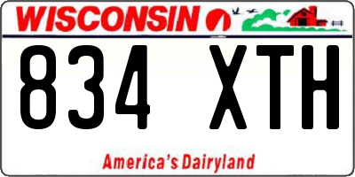 WI license plate 834XTH