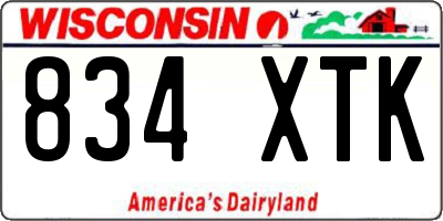 WI license plate 834XTK