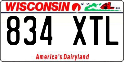 WI license plate 834XTL