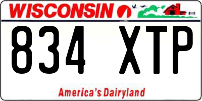 WI license plate 834XTP