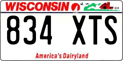 WI license plate 834XTS