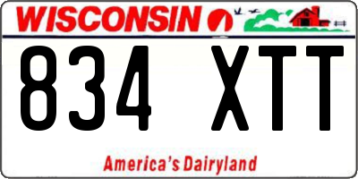 WI license plate 834XTT