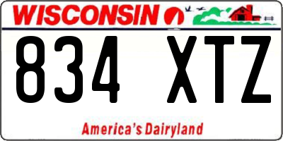 WI license plate 834XTZ