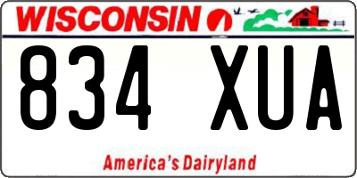 WI license plate 834XUA