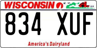 WI license plate 834XUF