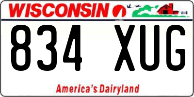 WI license plate 834XUG