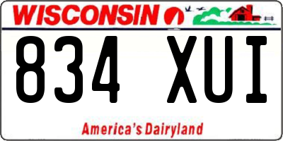 WI license plate 834XUI