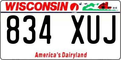WI license plate 834XUJ