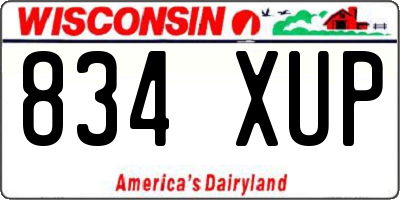 WI license plate 834XUP