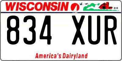 WI license plate 834XUR