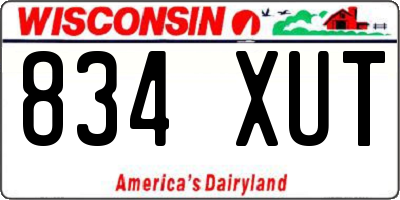 WI license plate 834XUT