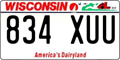 WI license plate 834XUU