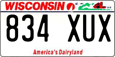 WI license plate 834XUX