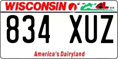 WI license plate 834XUZ