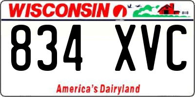 WI license plate 834XVC