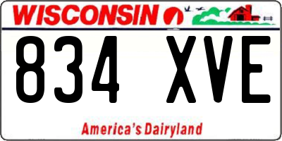 WI license plate 834XVE