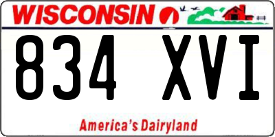 WI license plate 834XVI