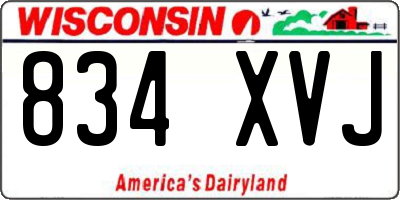 WI license plate 834XVJ