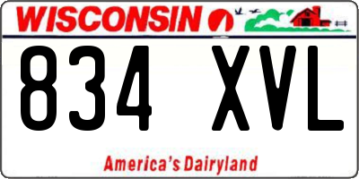 WI license plate 834XVL