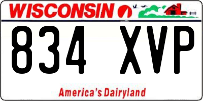 WI license plate 834XVP