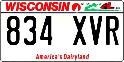 WI license plate 834XVR