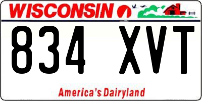 WI license plate 834XVT