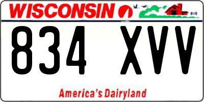 WI license plate 834XVV