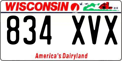 WI license plate 834XVX