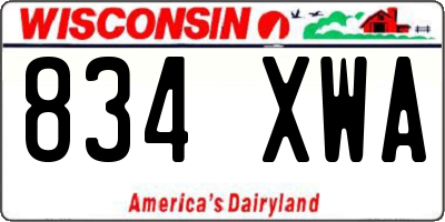 WI license plate 834XWA